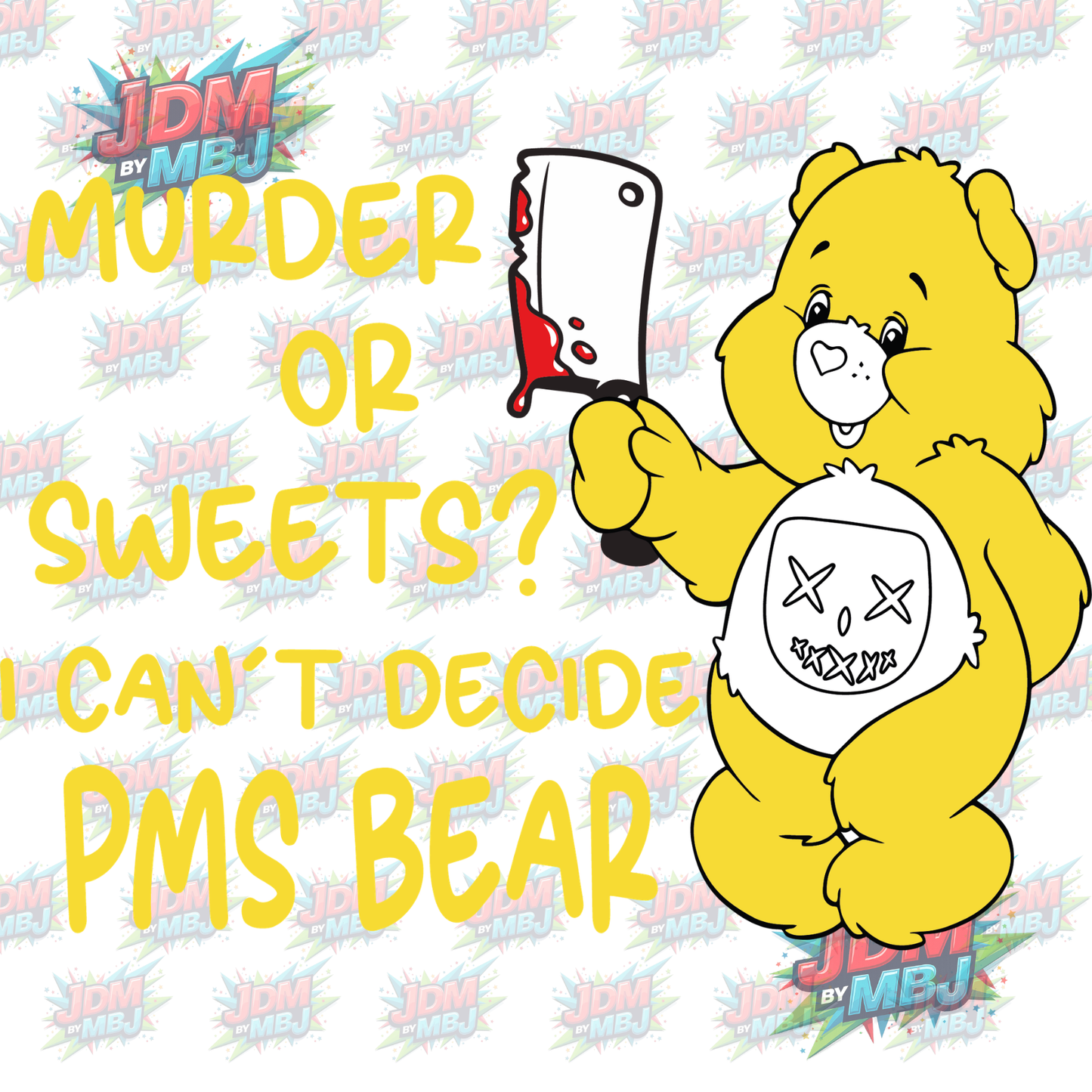 Iron On - CareBear (Murder or Sweet?) DTF 20cm