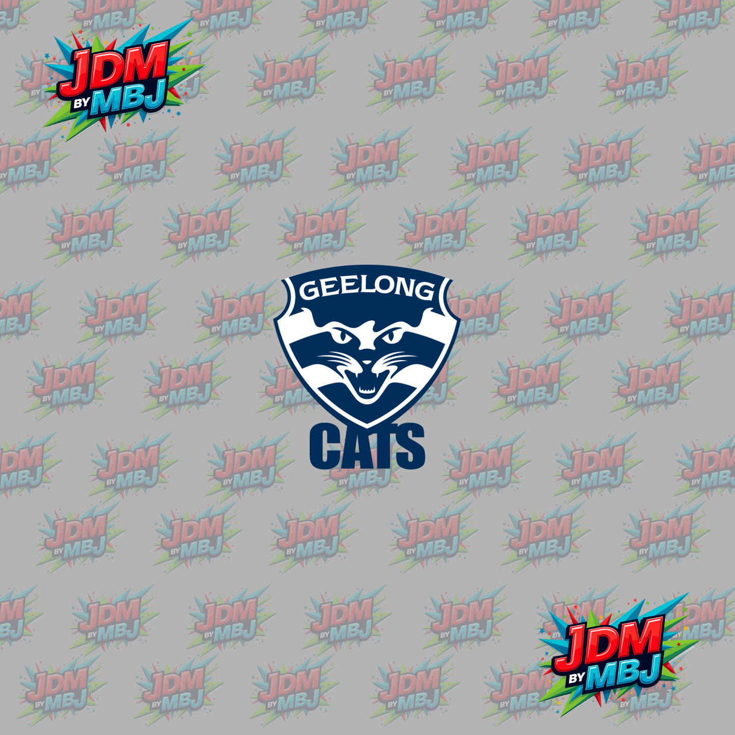 Iron On - Geelong Cats "AFL" DTF 20cm