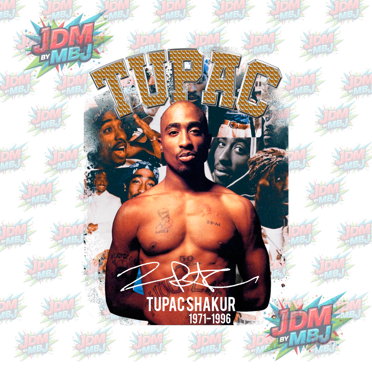 Iron On - Tupac "1971-1996" DTF 20cm