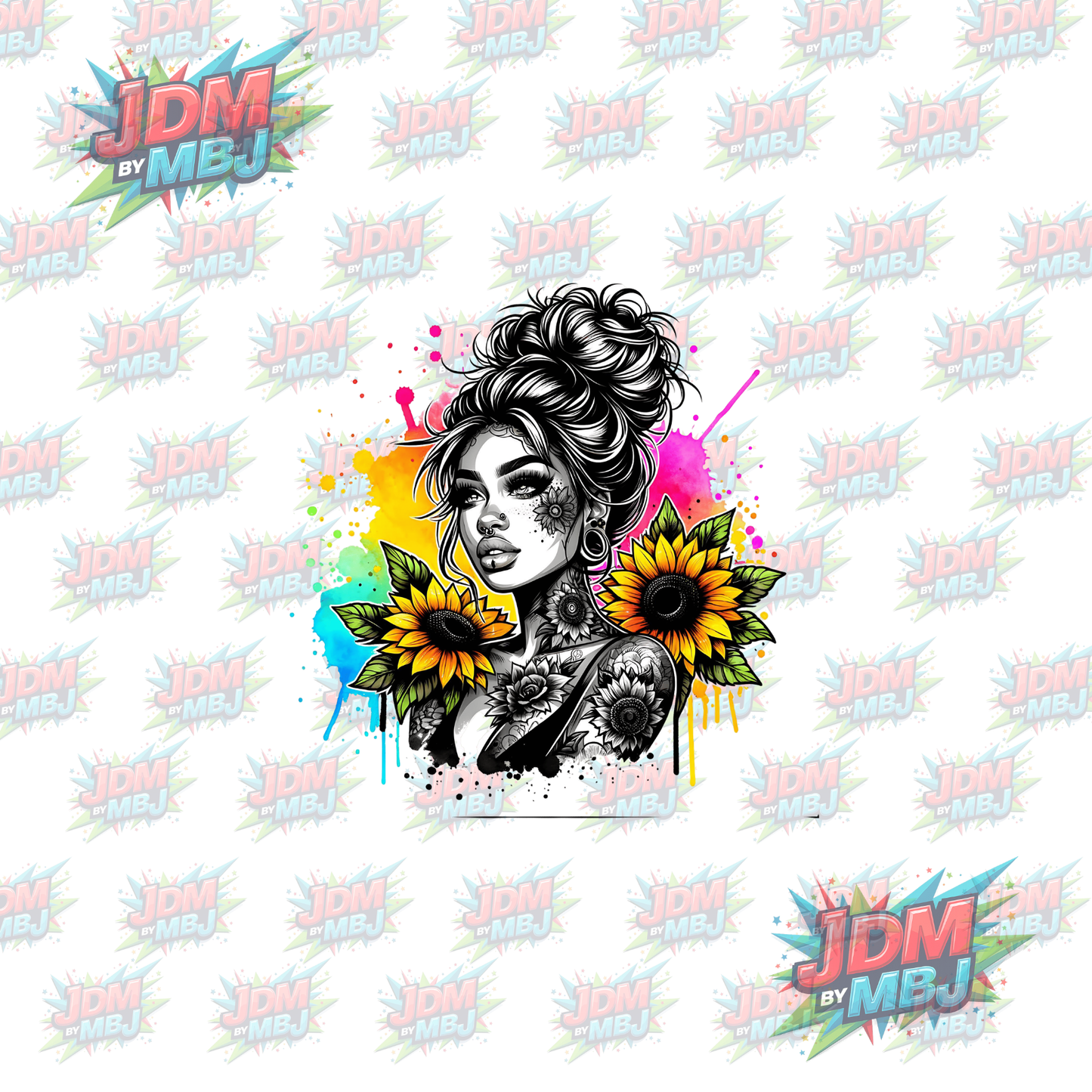 Iron On - Tattoo Girl DTF