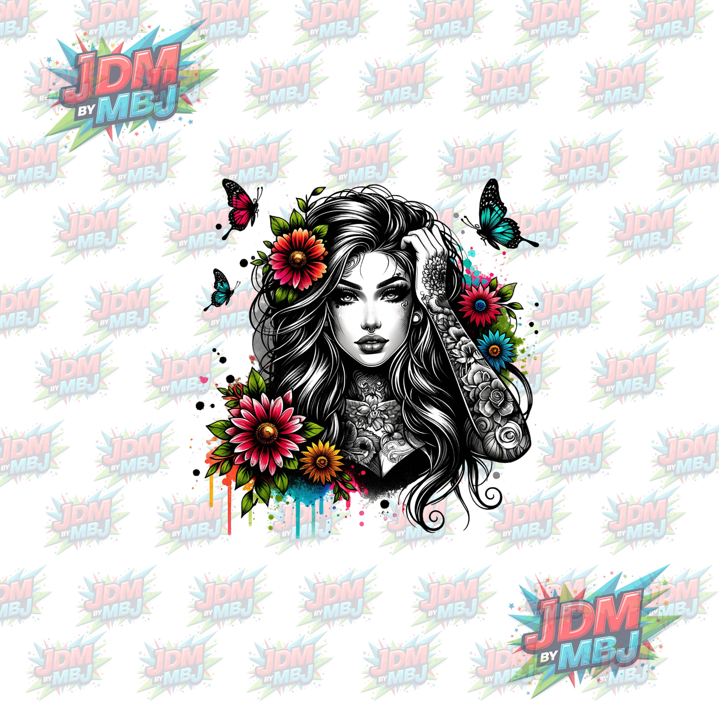 Iron On - Tattoo Girl DTF