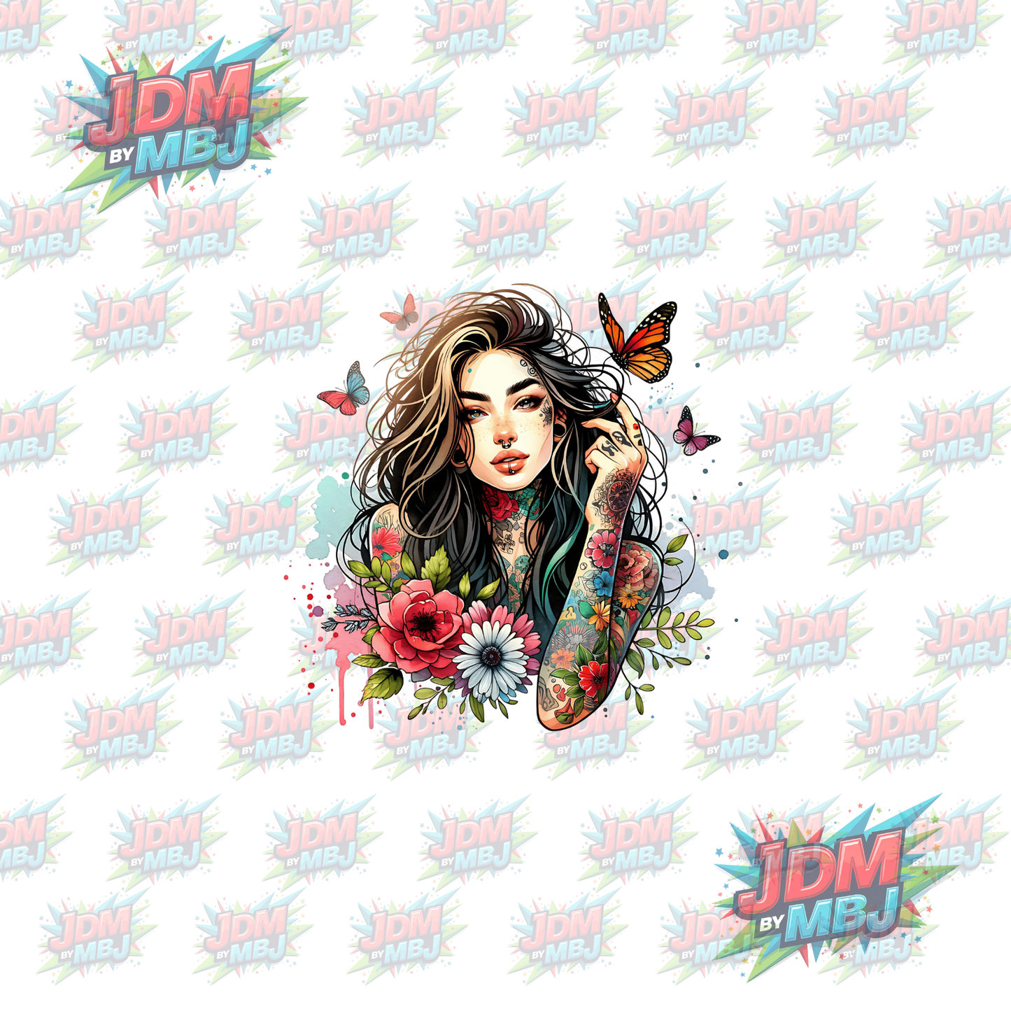 Iron On - Tattoo Girl DTF
