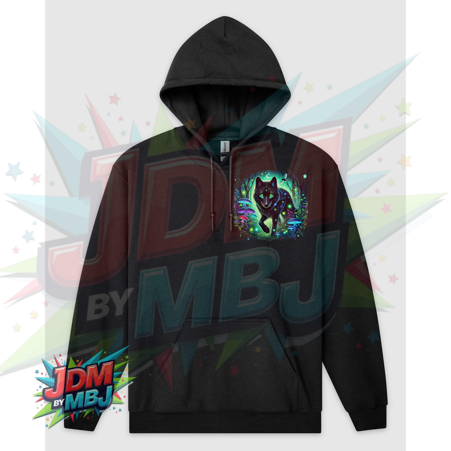 Mystical Wolves DTF Printed on Gildan Hoodies