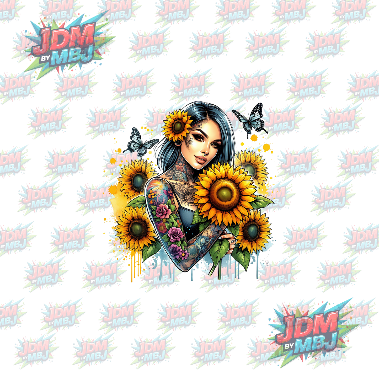 Iron On - Tattoo Girl DTF