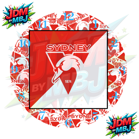 Clock Sublimation Prints- Inspired by AFL Teams