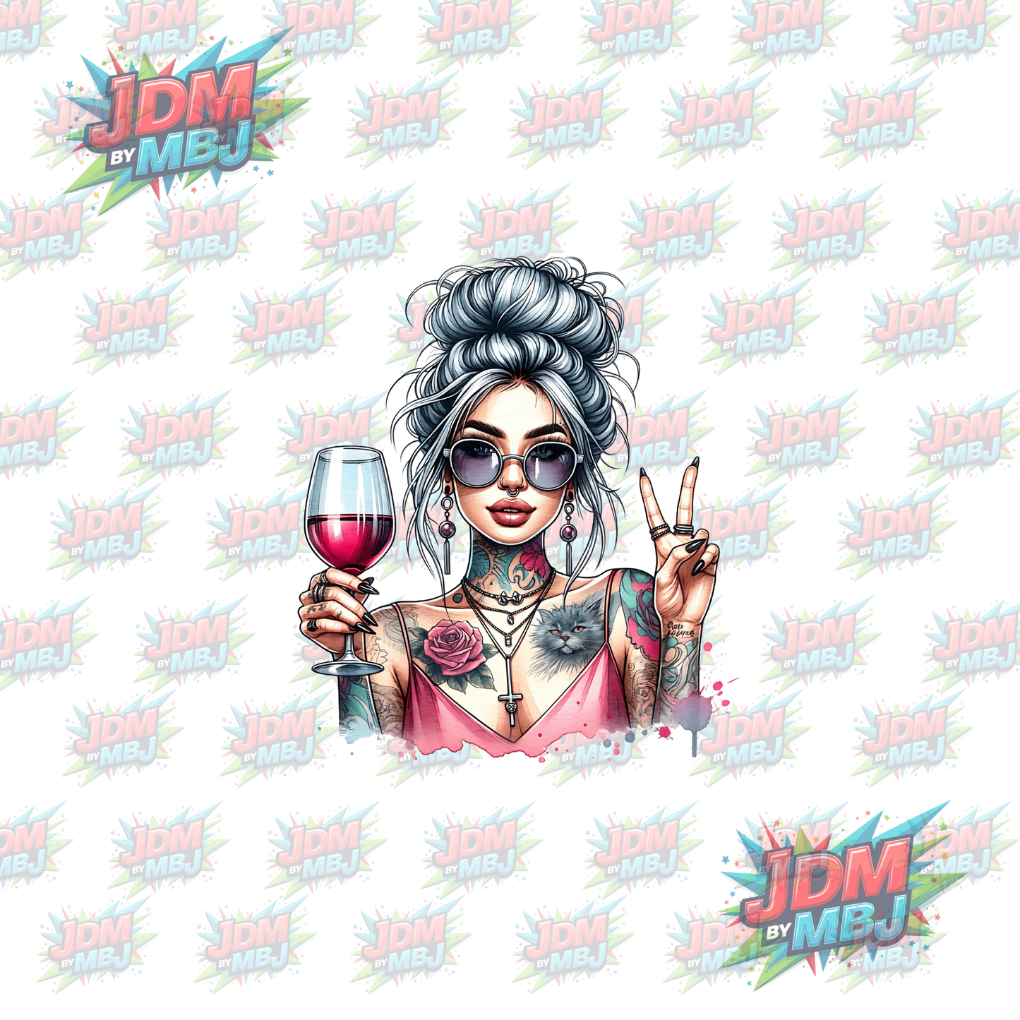 Iron On - Tattoo Girl DTF