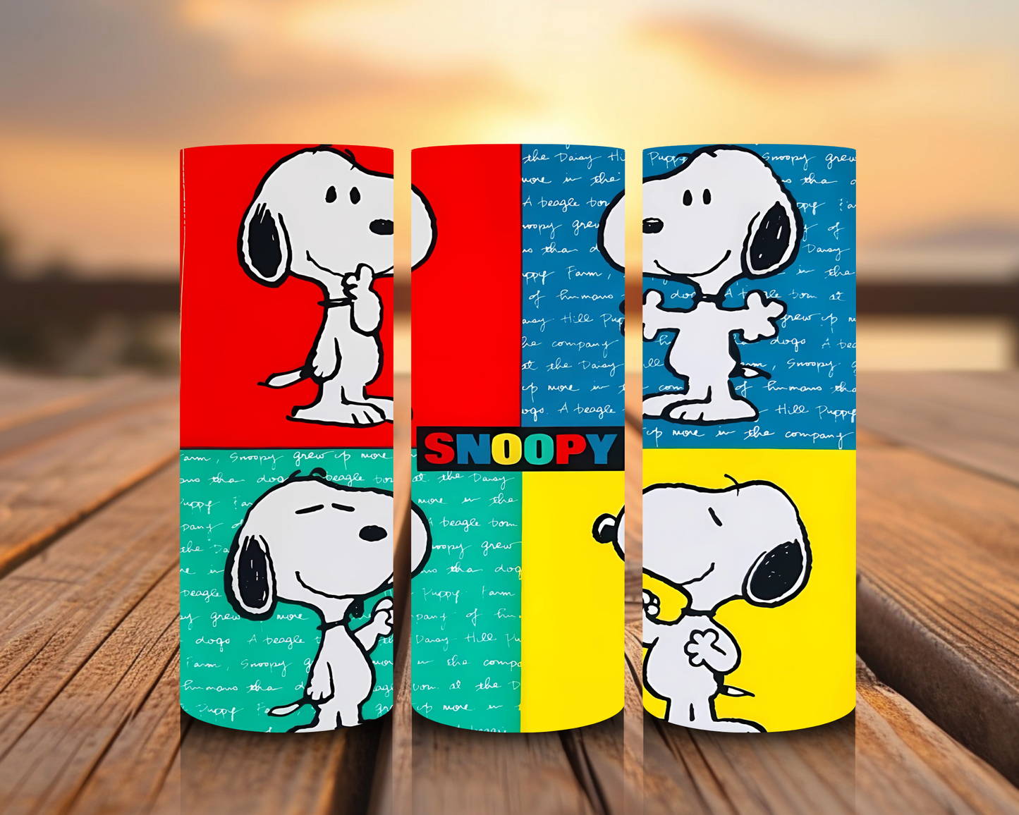 Inspirado en las impresiones de sublimación de Snoopy
