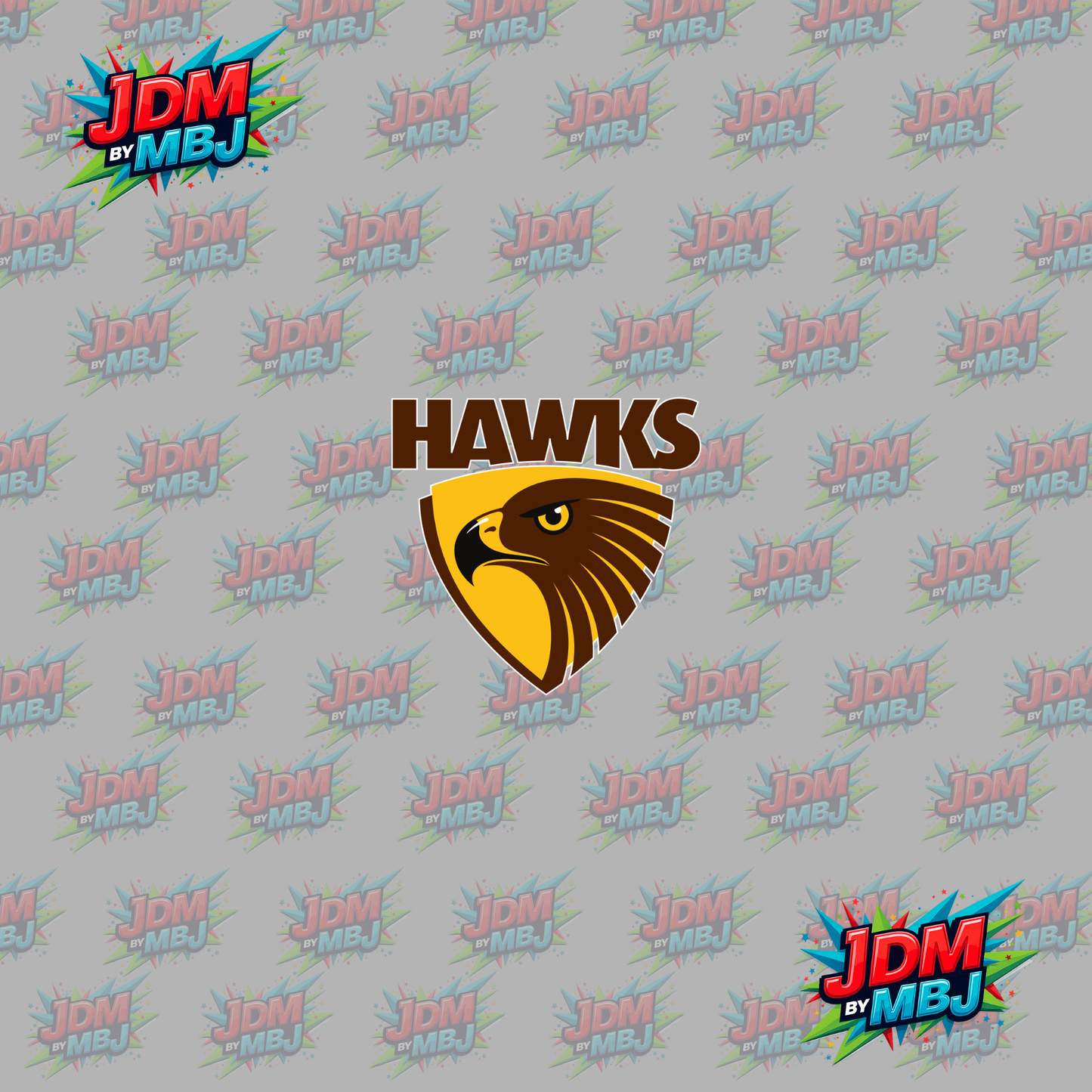 Iron On - Hawthorn "AFL" DTF 20cm