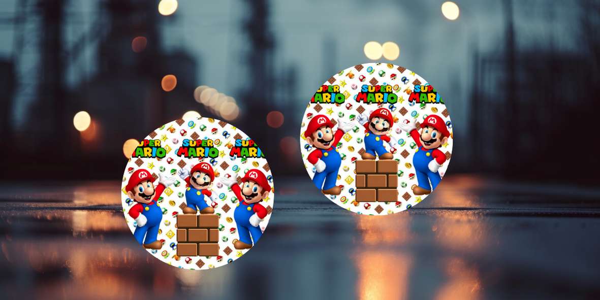 Impresiones de sublimación de posavasos de Super Mario (8 por página)