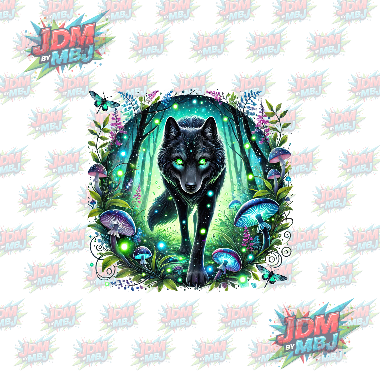 Transferencia térmica - Lobo misterioso DTF 25 cm