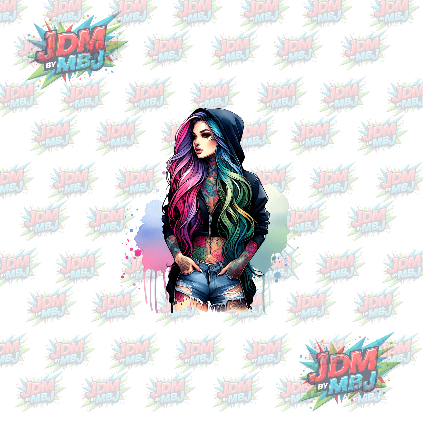 Iron On - Tattoo Girl DTF