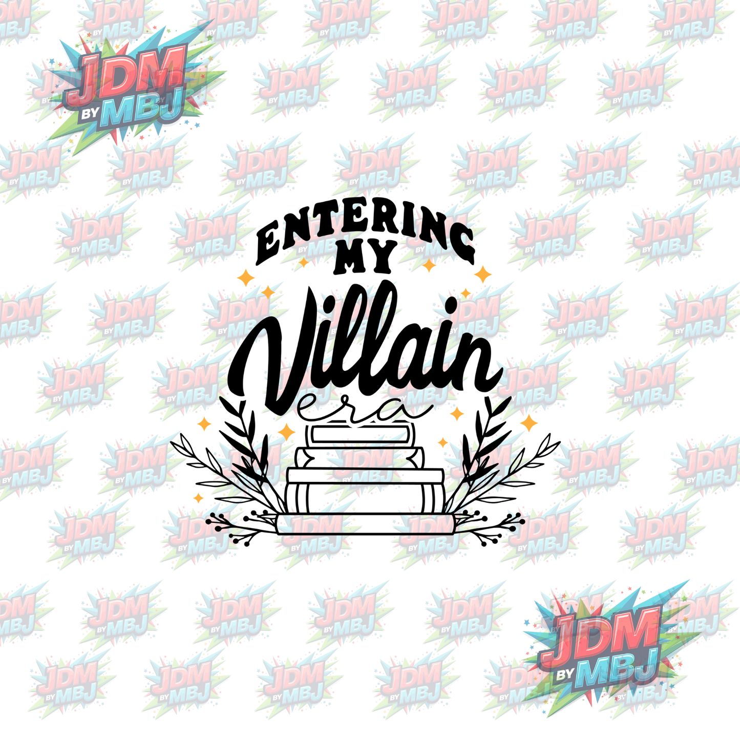 Iron On - Entering My Villain Era "Book" DTF 20cm