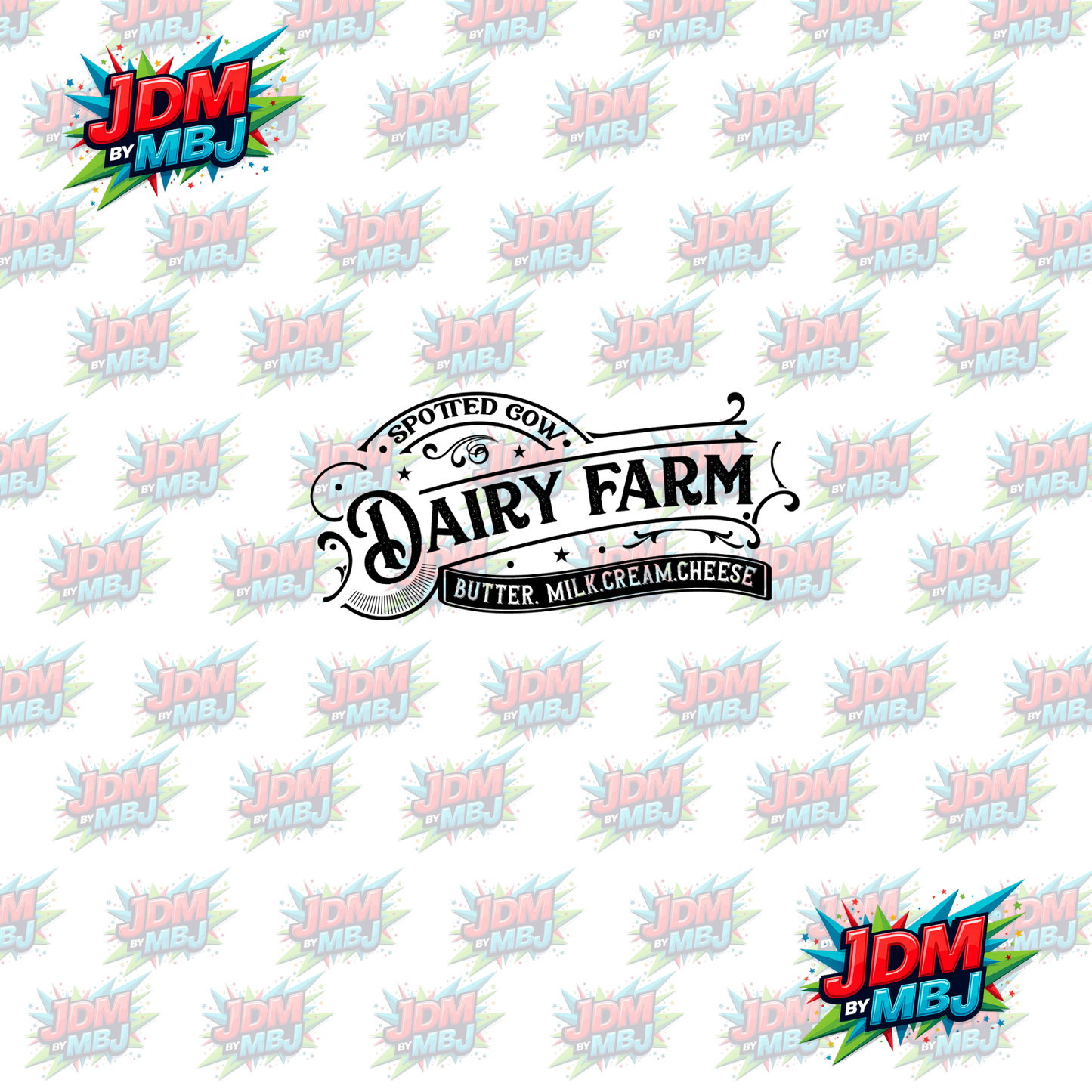 Iron On - Dairy Farm - Vintage Farm DTF 20cm