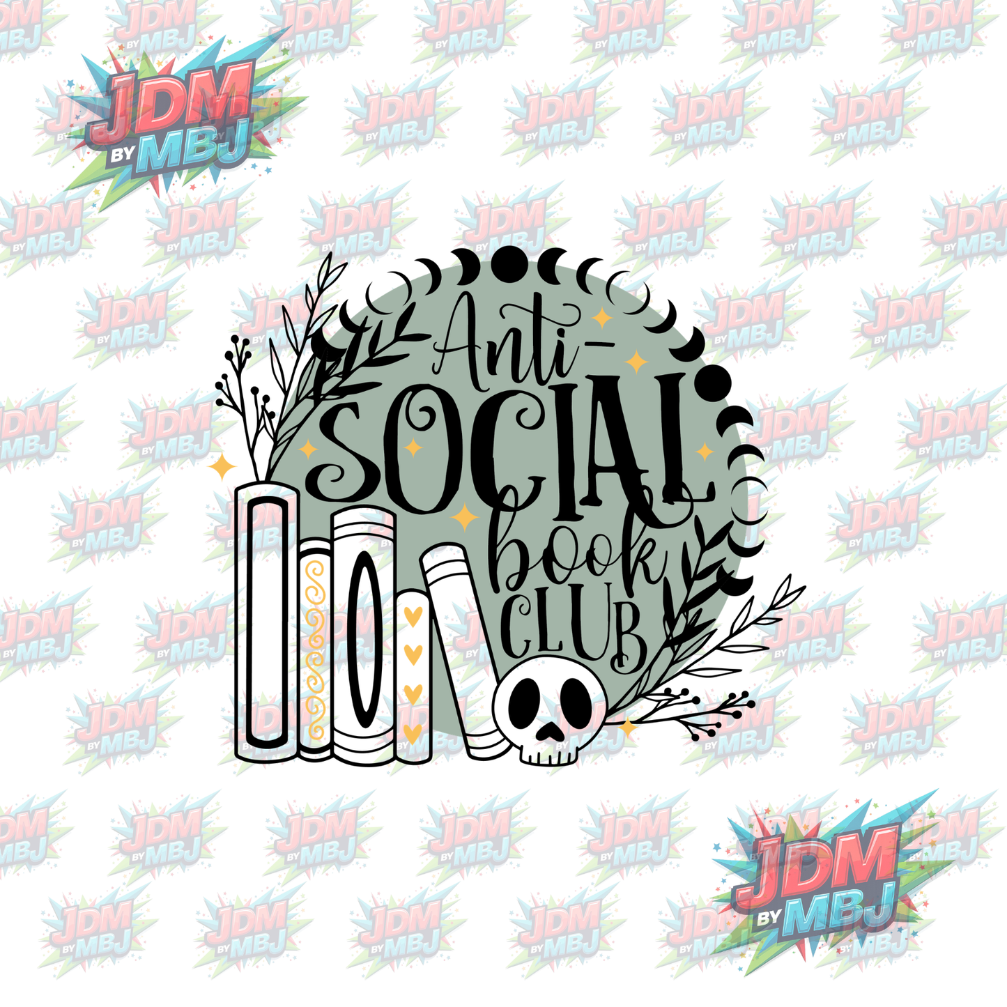 Iron On - Anti Social Book Club DTF 20cm