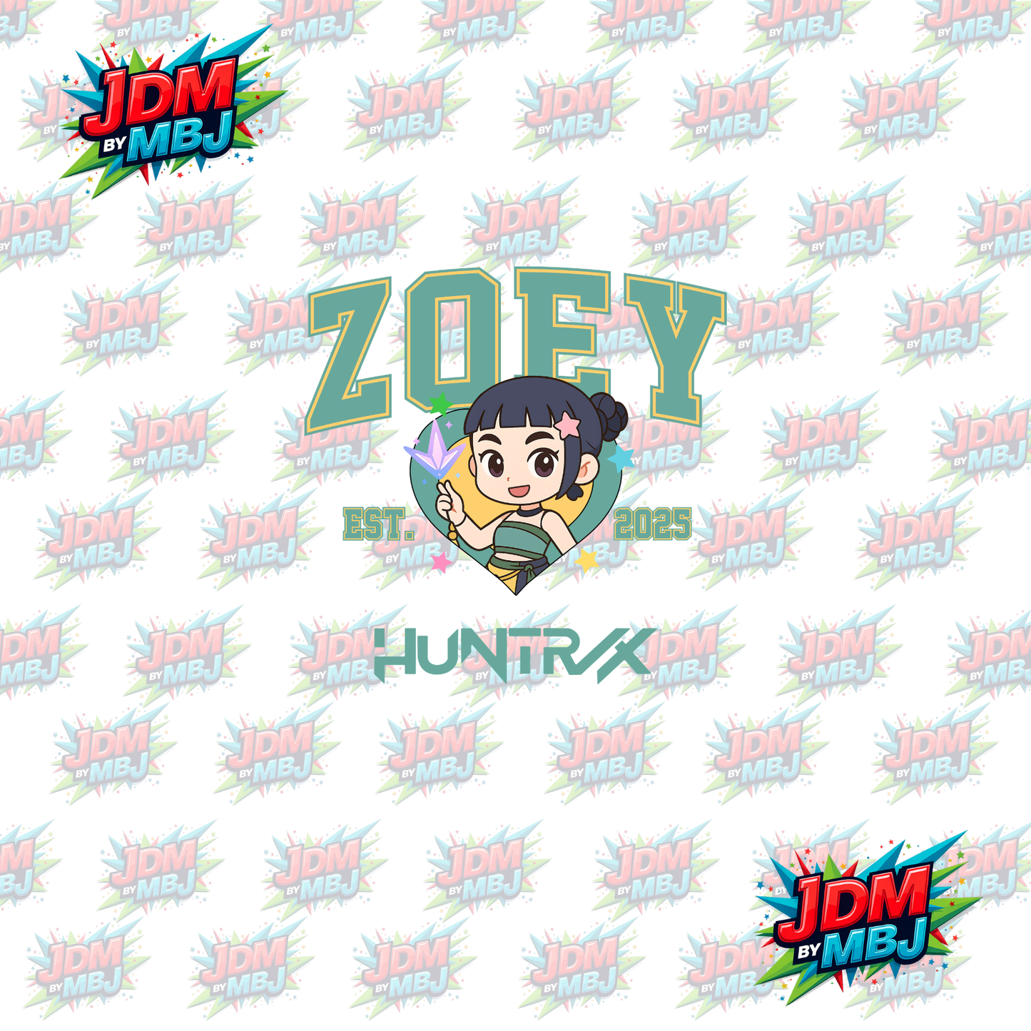 Iron On - Zoey "K-Pop" DTF 20cm
