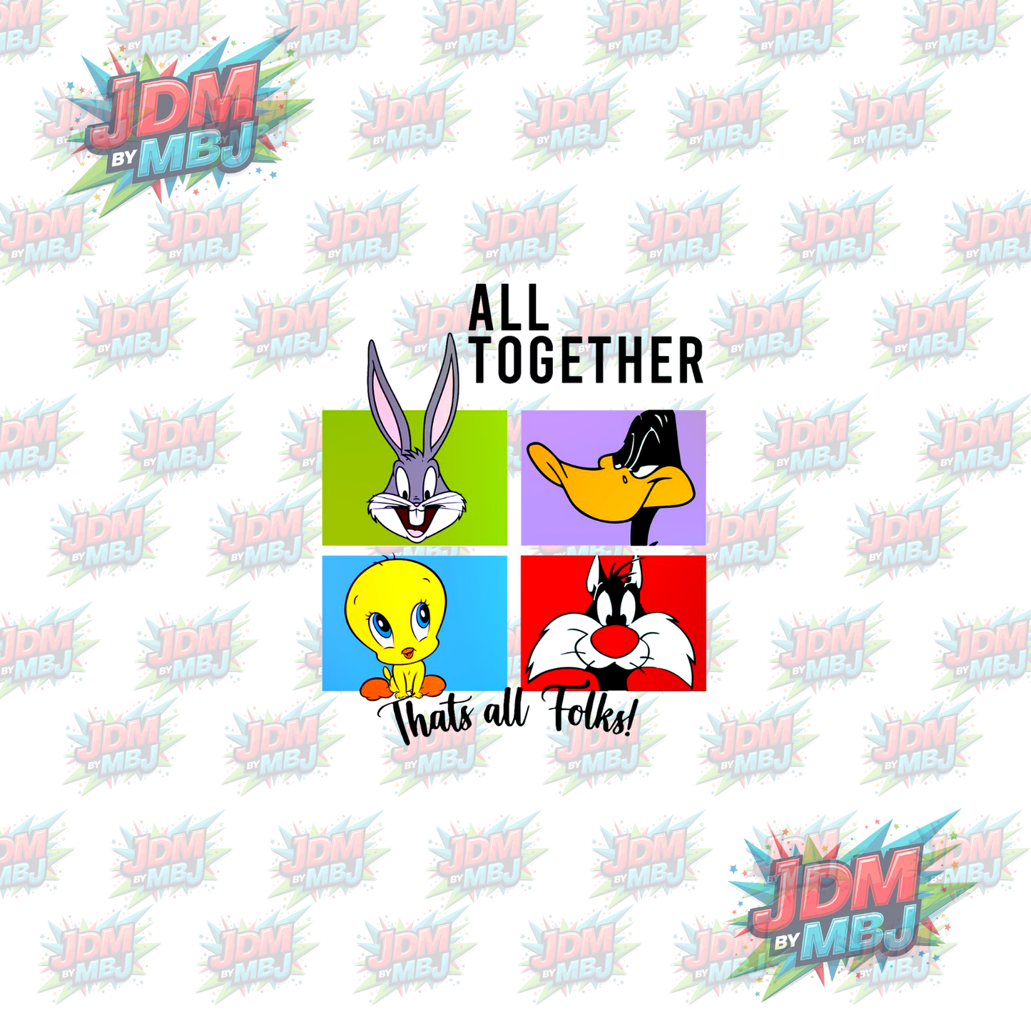 Pegatina termoadhesiva de Looney Tunes (25 cm)