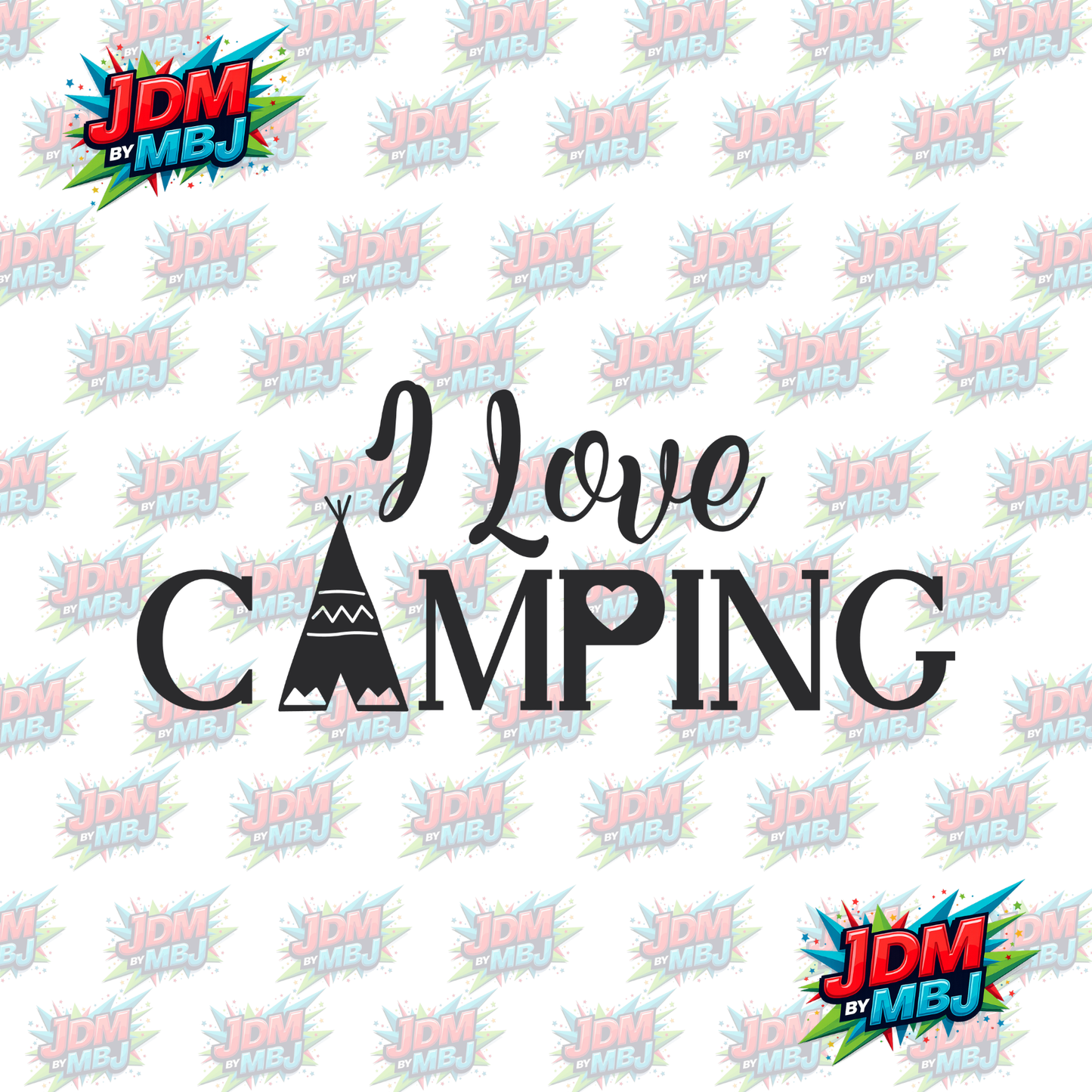 Iron On - I Love Camping DTF 20cm