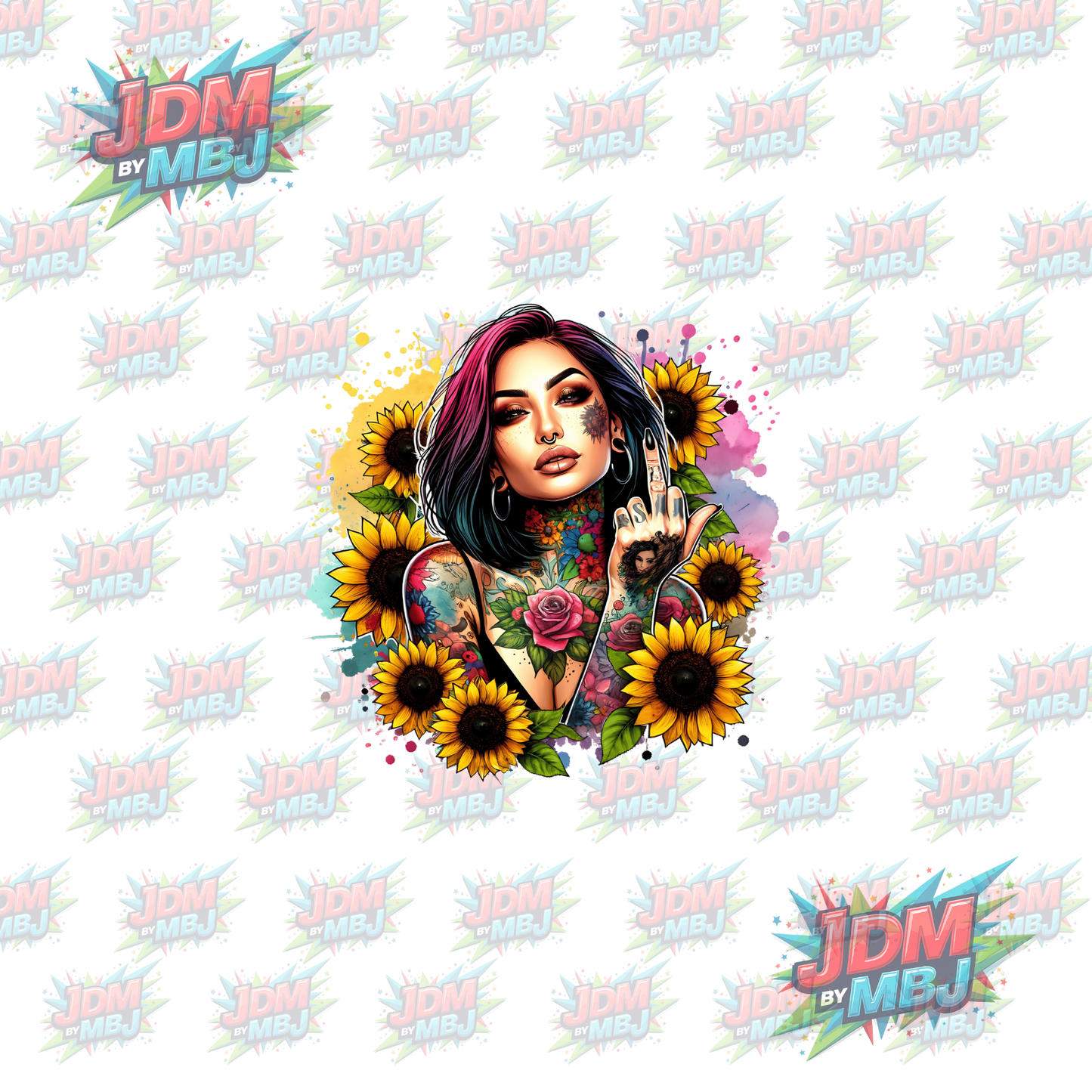 Iron On - Tattoo Girl DTF