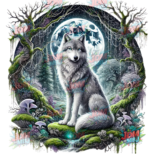 Transferencia térmica - Lobo misterioso DTF 25 cm