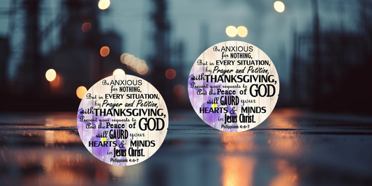 Bible Quote's - Car Coaster Sublimation Prints (8 to a page)