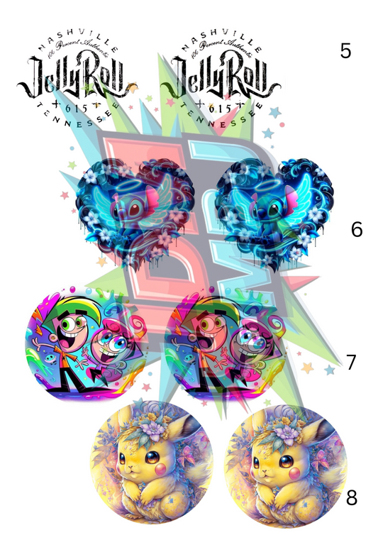 Car Coaster Sublimation Prints (8 to a page)