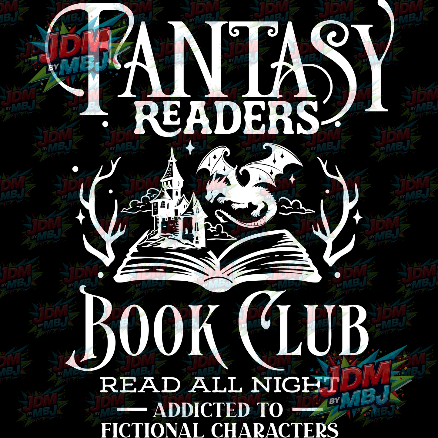 Iron On - Fantasy Readers Book Club DTF 20cm