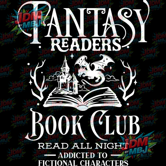 Iron On - Fantasy Readers Book Club DTF 20cm