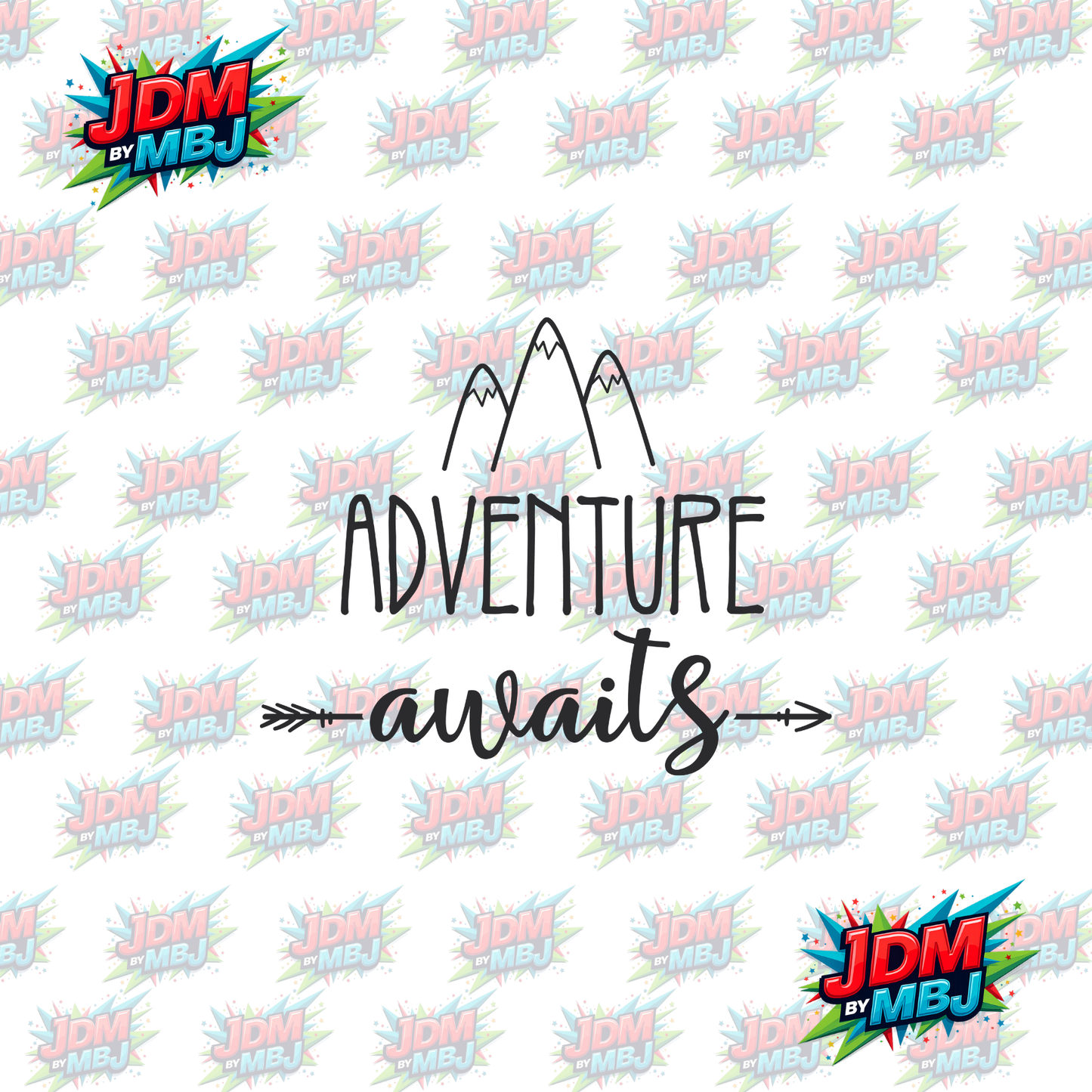 Iron On - Adventure Awaits DTF 20cm