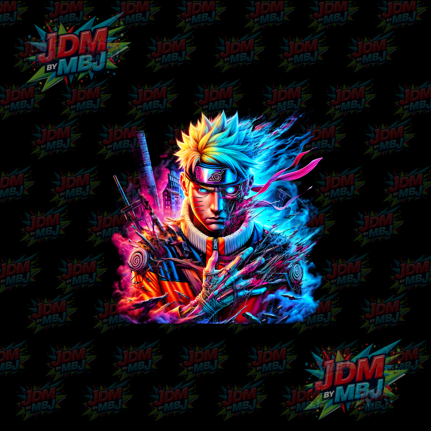 Iron On - Naruto 'Halftone' DTF