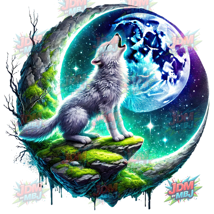 Transferencia térmica - Lobo misterioso DTF 25 cm