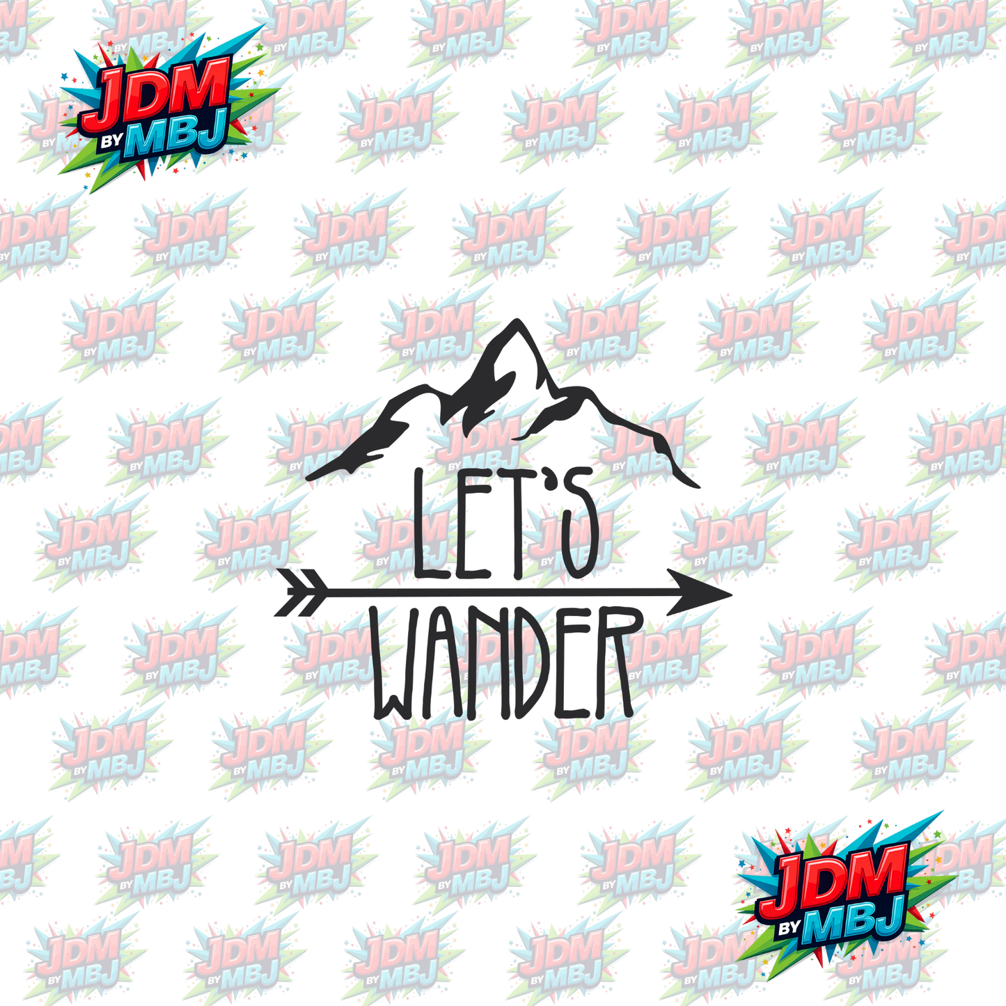 Iron On - Let's Wander DTF 20cm