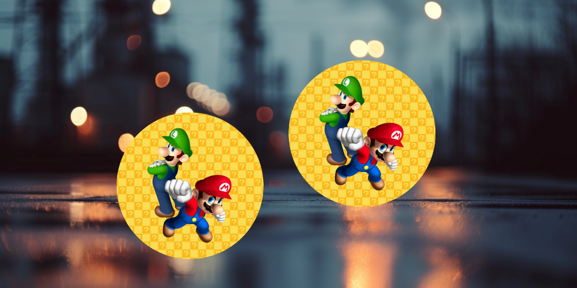 Impresiones de sublimación de posavasos de Super Mario (8 por página)