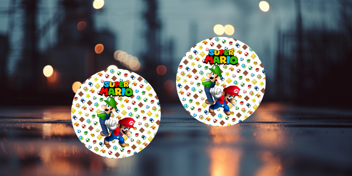 Impresiones de sublimación de posavasos de Super Mario (8 por página)