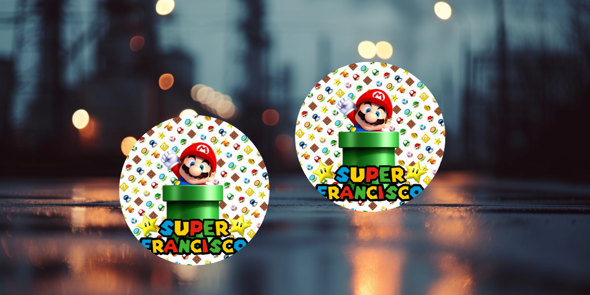 Impresiones de sublimación de posavasos de Super Mario (8 por página)