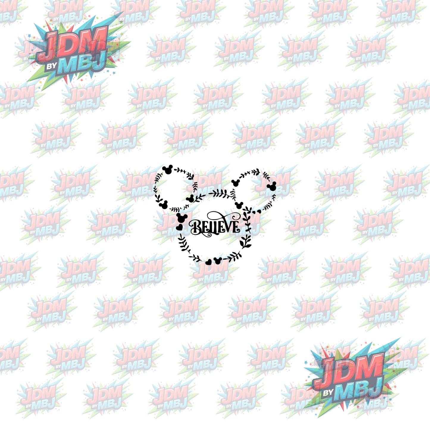 Iron On - Mickey Mouse "Believe" DTF