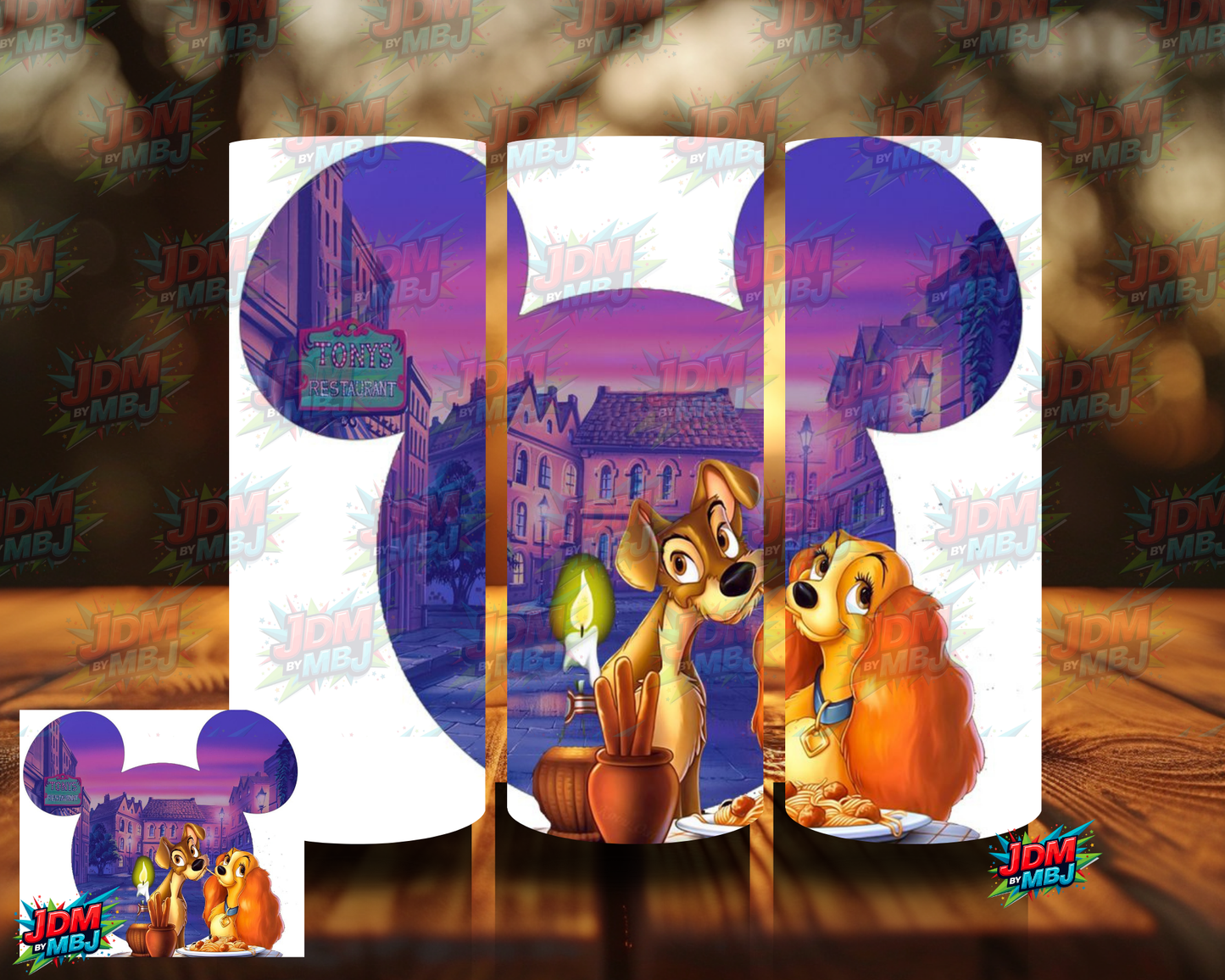 Inspired by Lady & The Tramp Sublimation Prints