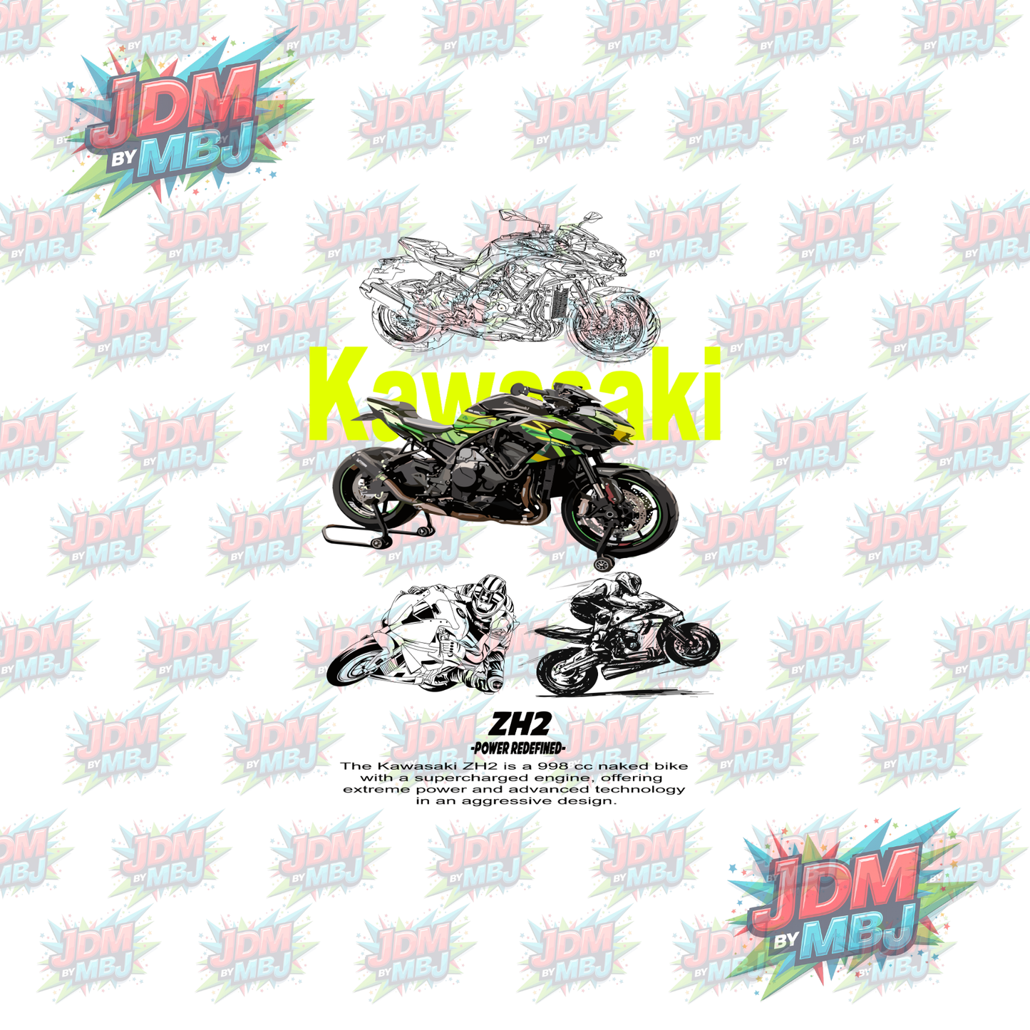 Iron On - Motorbike DTF