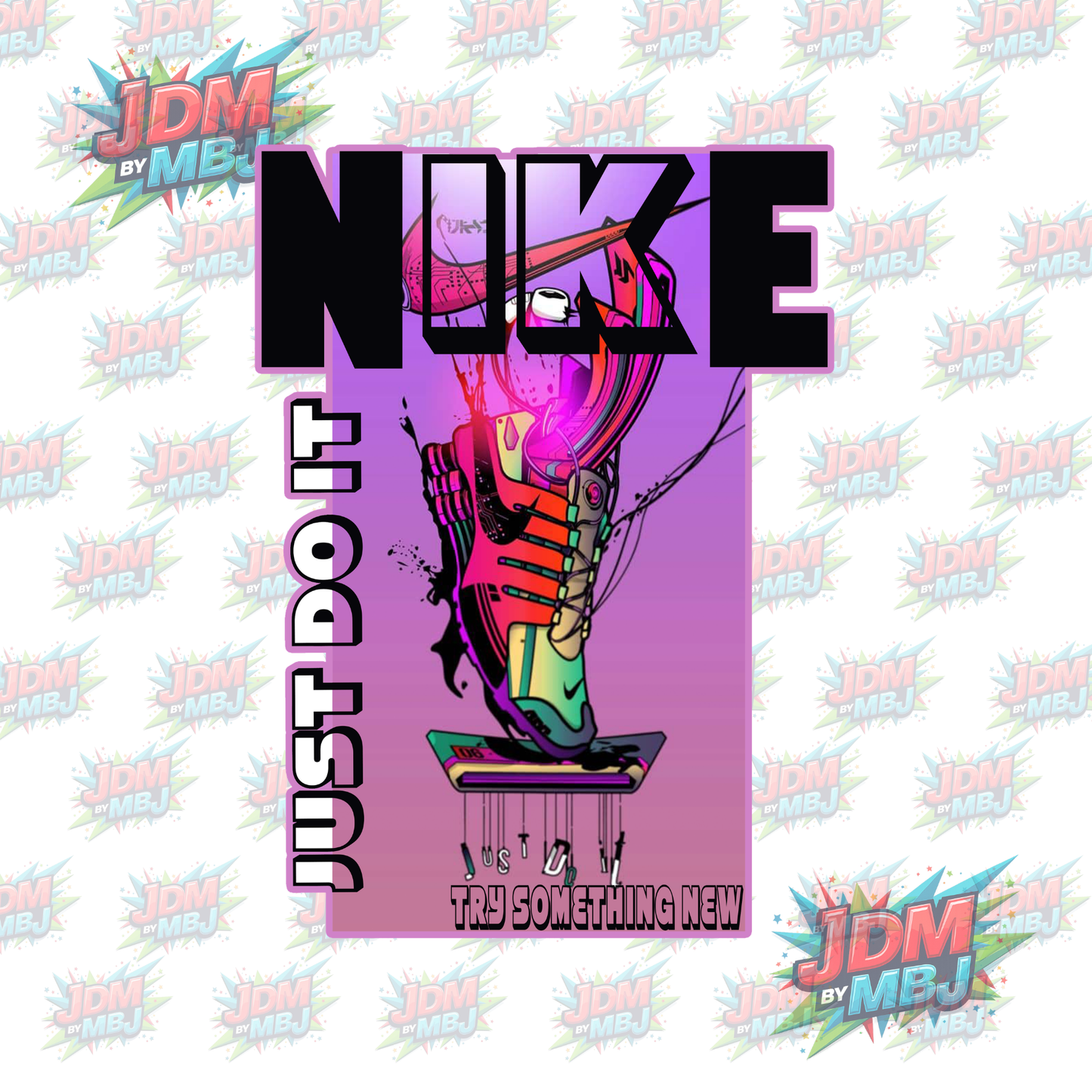 Iron On - Nike "Purple" DTF 20cm