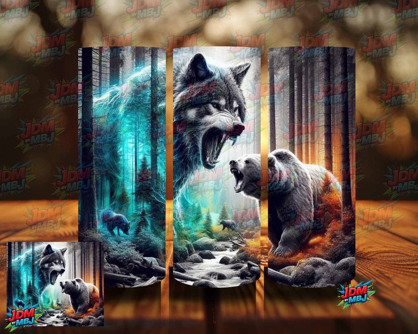 Wolf vs Bear - Sublimation Prints