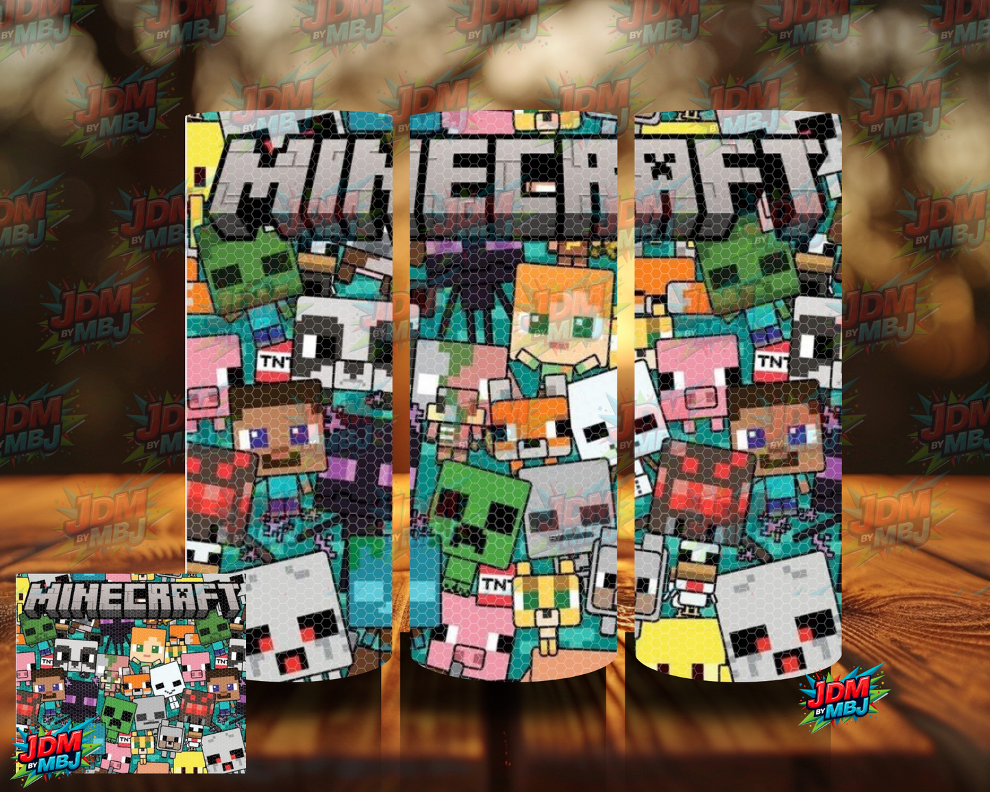 Rhinestone Minecraft 20oz Sublimation Prints