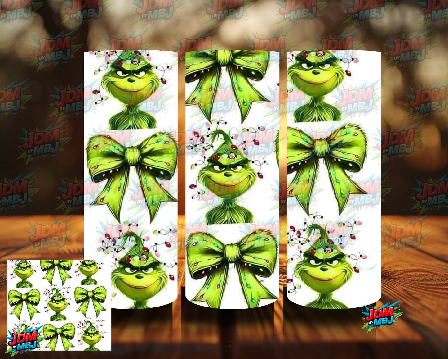 Inspired by Grinch's Faces and Bows Sublimation Prints