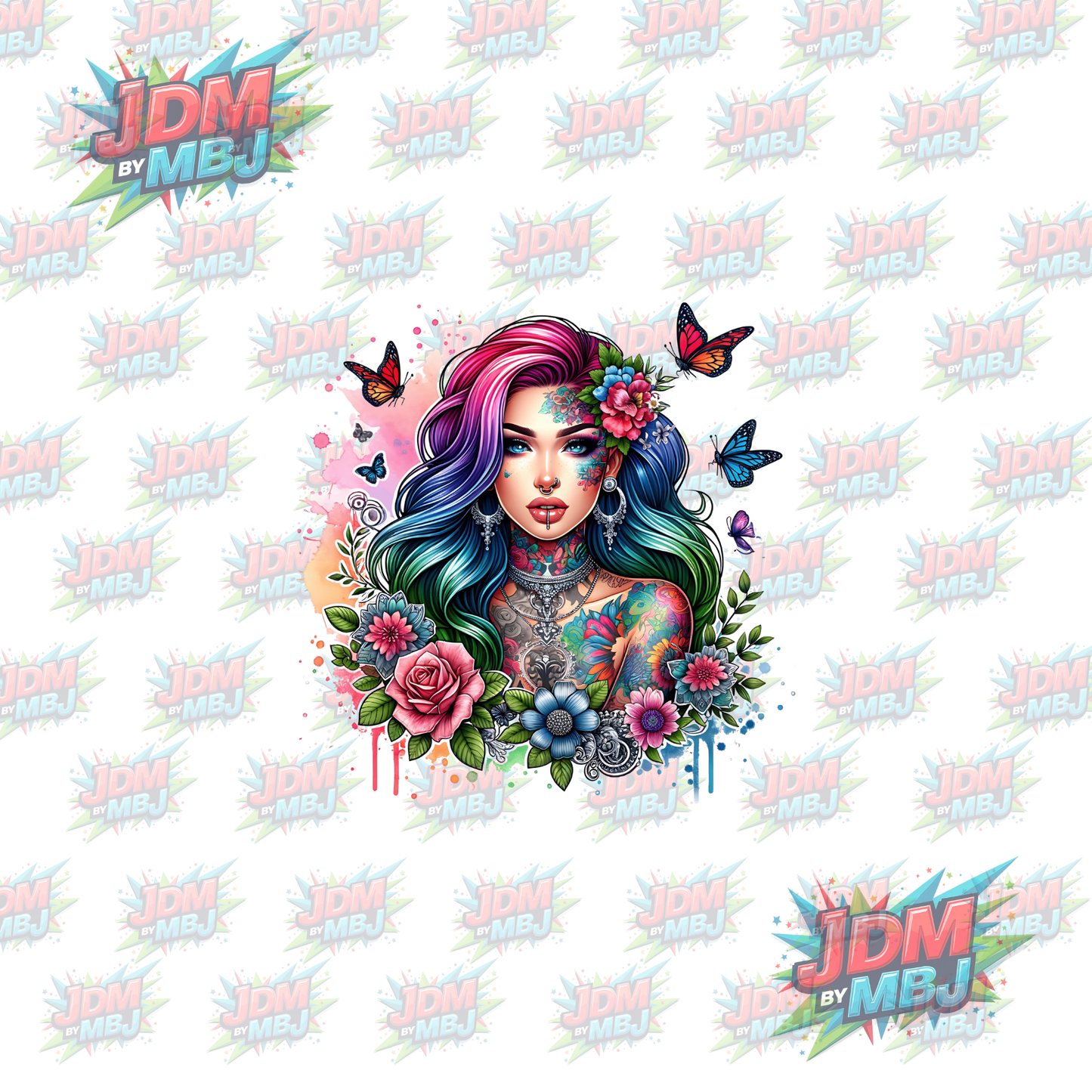 Iron On - Tattoo Girl DTF