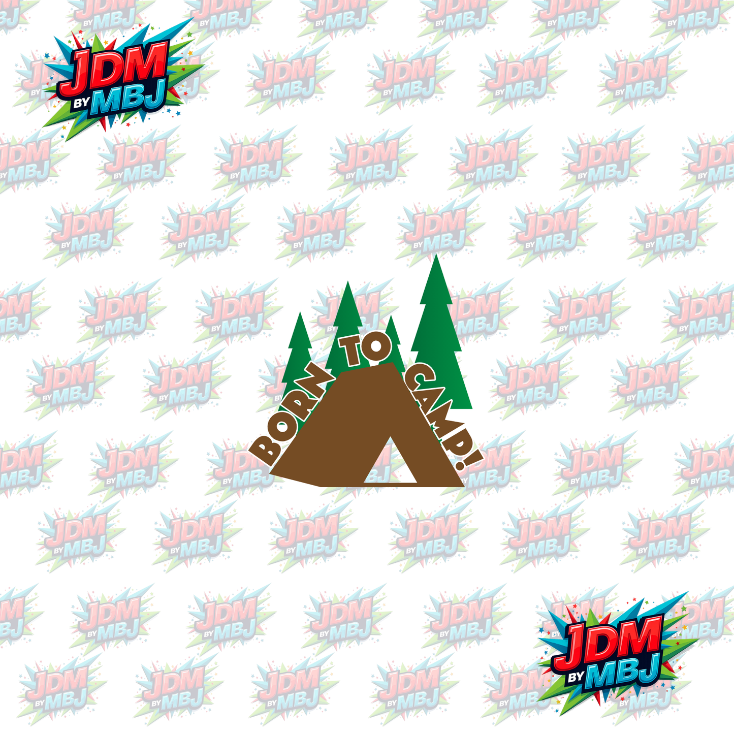 Iron On - Born To Camp DTF 20cm