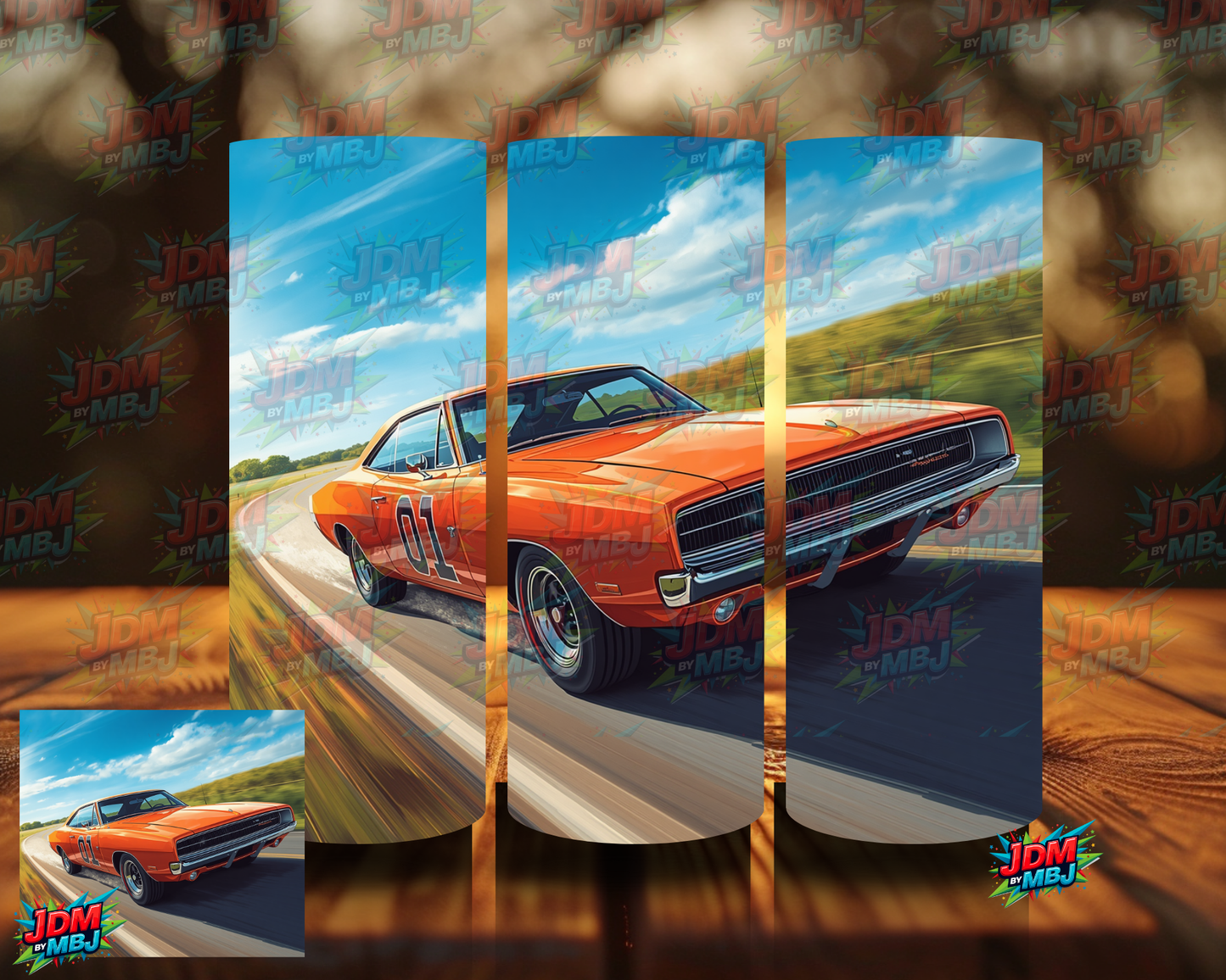 Inspired by General Lee / Dukes of Hazzard Sublimation Prints