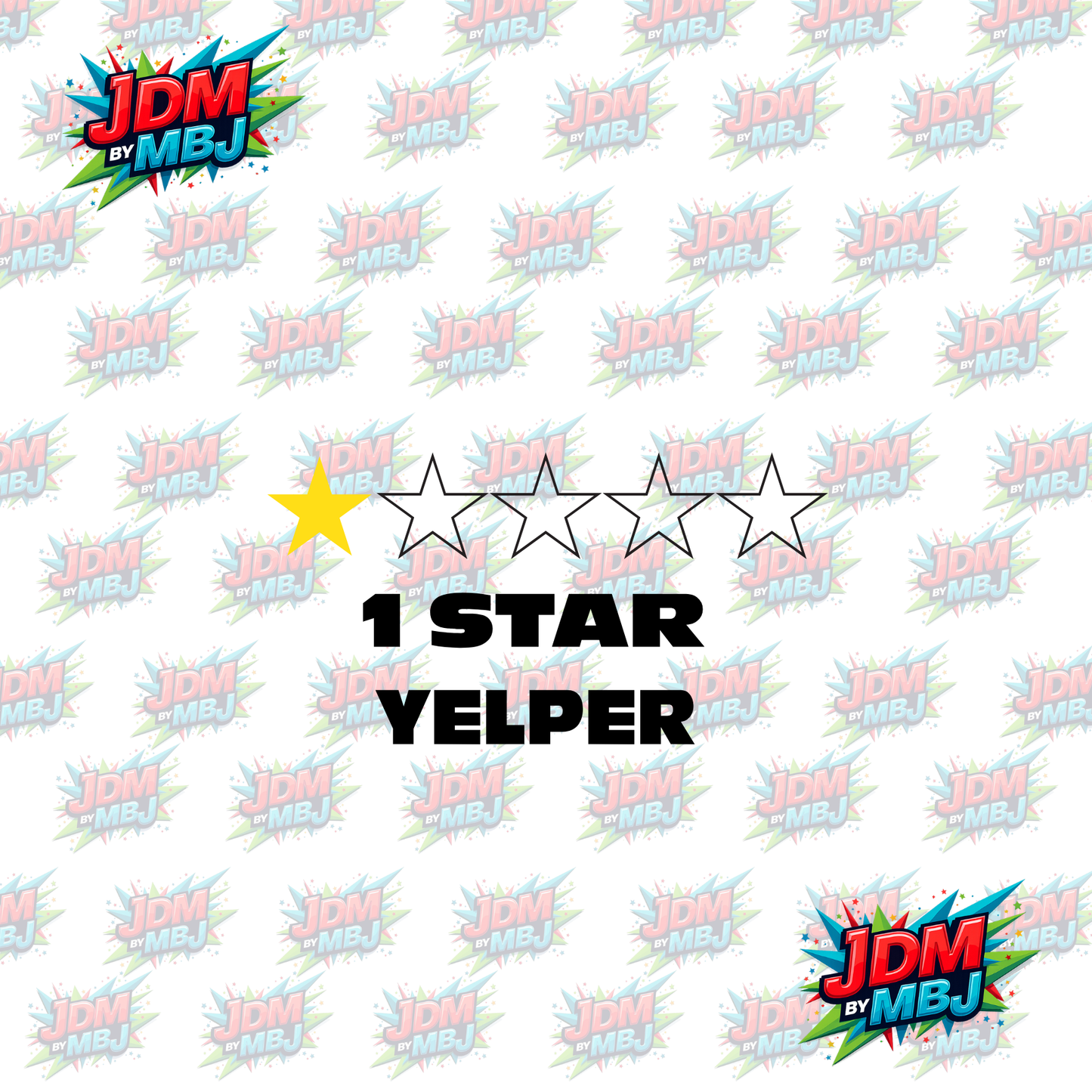 Iron On - 1 Star YELPER DTF 20cm