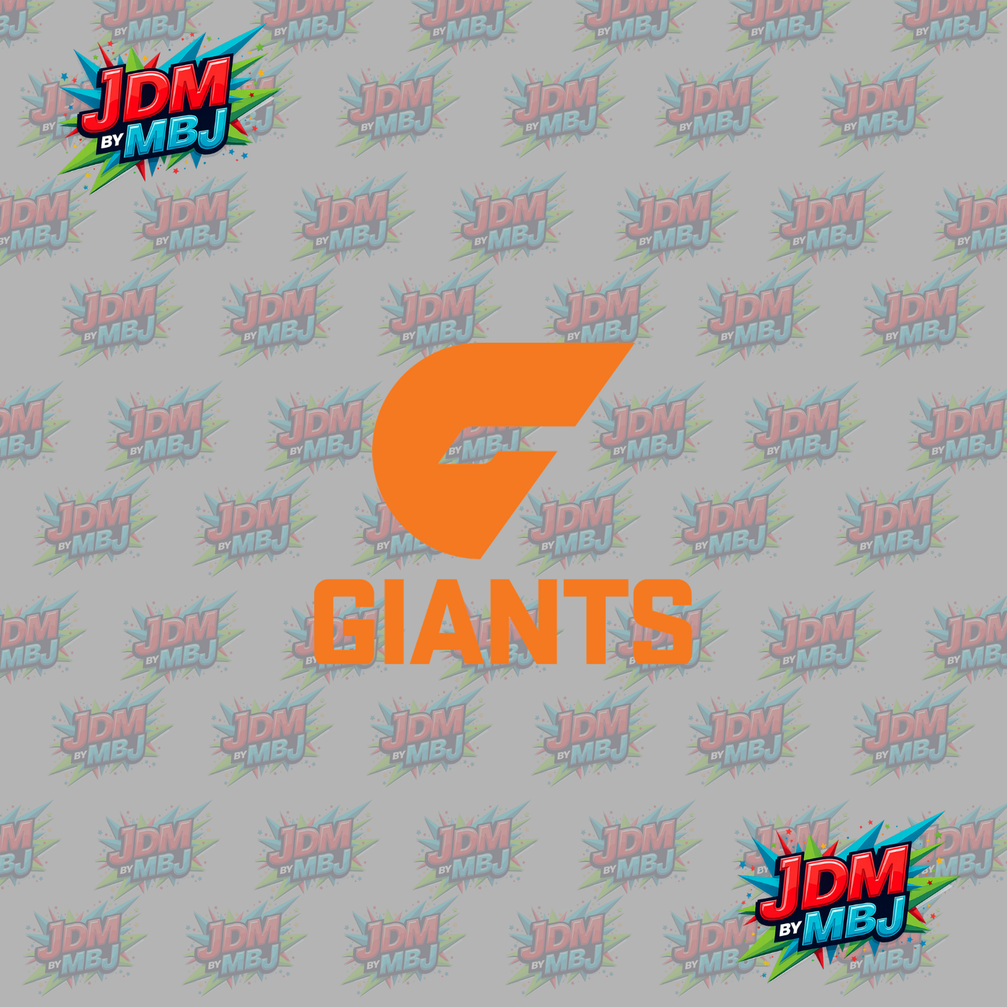 Iron On - GWS Giants "AFL" DTF 20cm