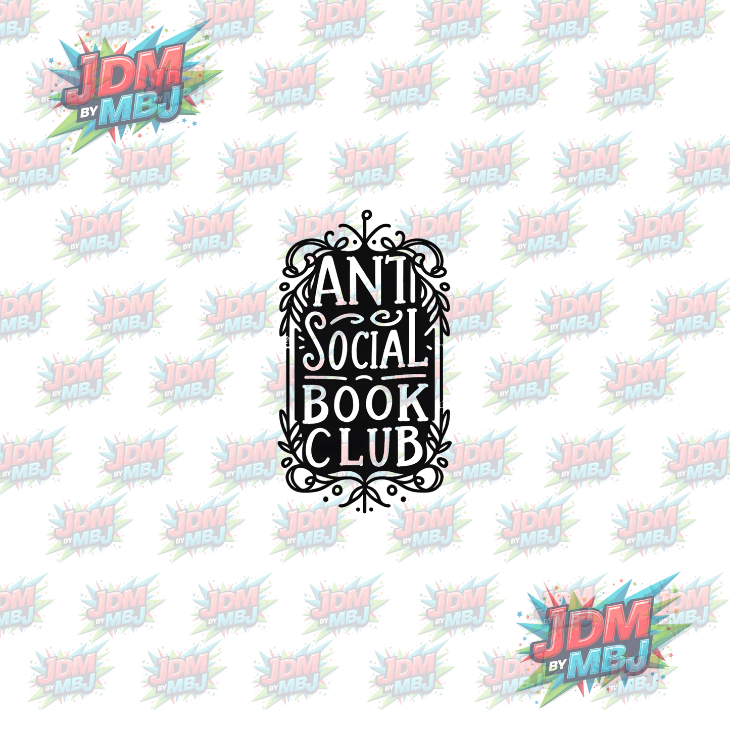 Iron On - Anti Social Book Club DTF 20cm