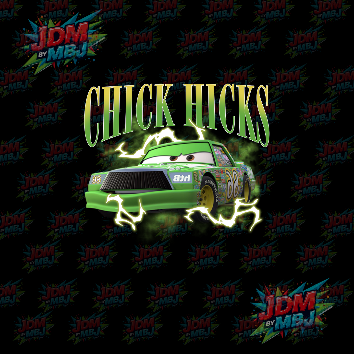 Iron On - Chick Hicks "Lighting McQueen" DTF 24cm