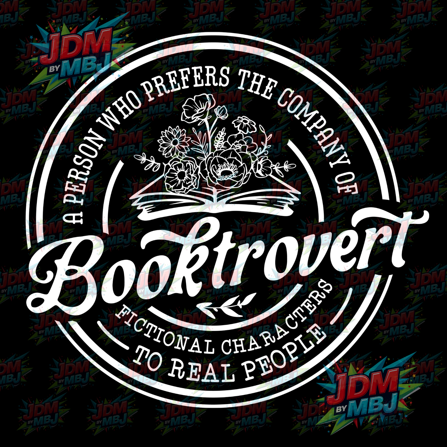 Iron On - BookTrovert Round DTF 20cm