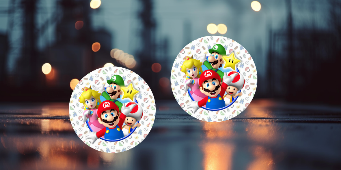 Impresiones de sublimación de posavasos de Super Mario (8 por página)